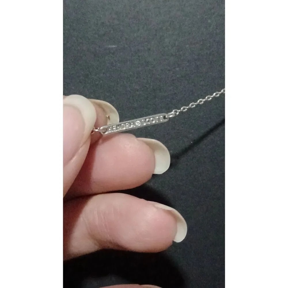KENDRA SCOTT Jae Star Silver Pendant Necklace in Platinum Drusy, 16